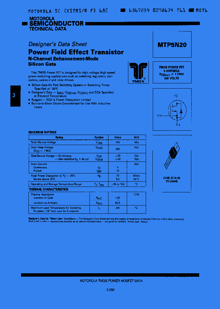 MTP5N20_432705.PDF Datasheet