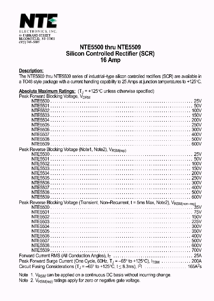 NTE5500_432759.PDF Datasheet