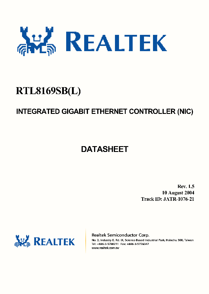 RTL8169SB_406913.PDF Datasheet