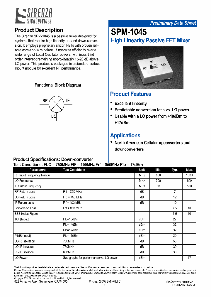 SPM-1045_401086.PDF Datasheet