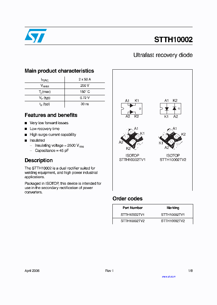 STTH10002_387654.PDF Datasheet