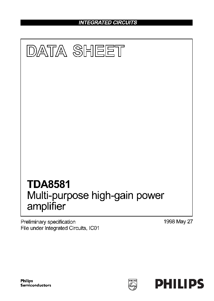 TDA8581_397937.PDF Datasheet