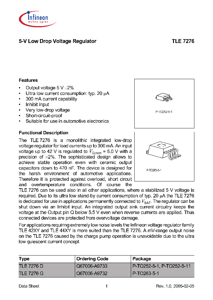 TLE7276_412292.PDF Datasheet