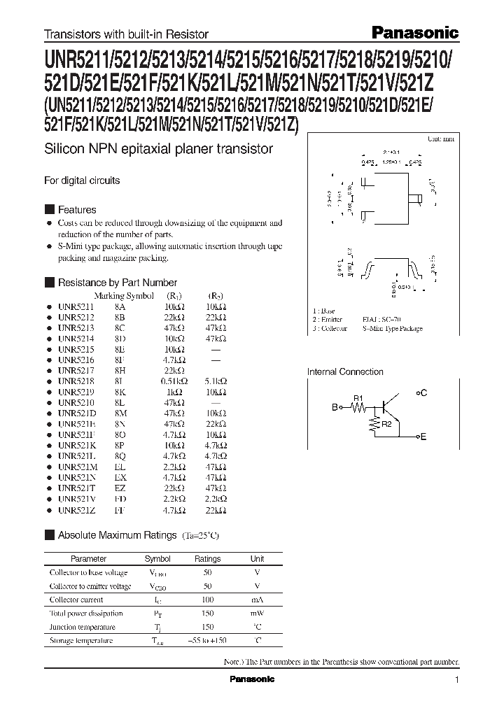 UNR521Z_255734.PDF Datasheet