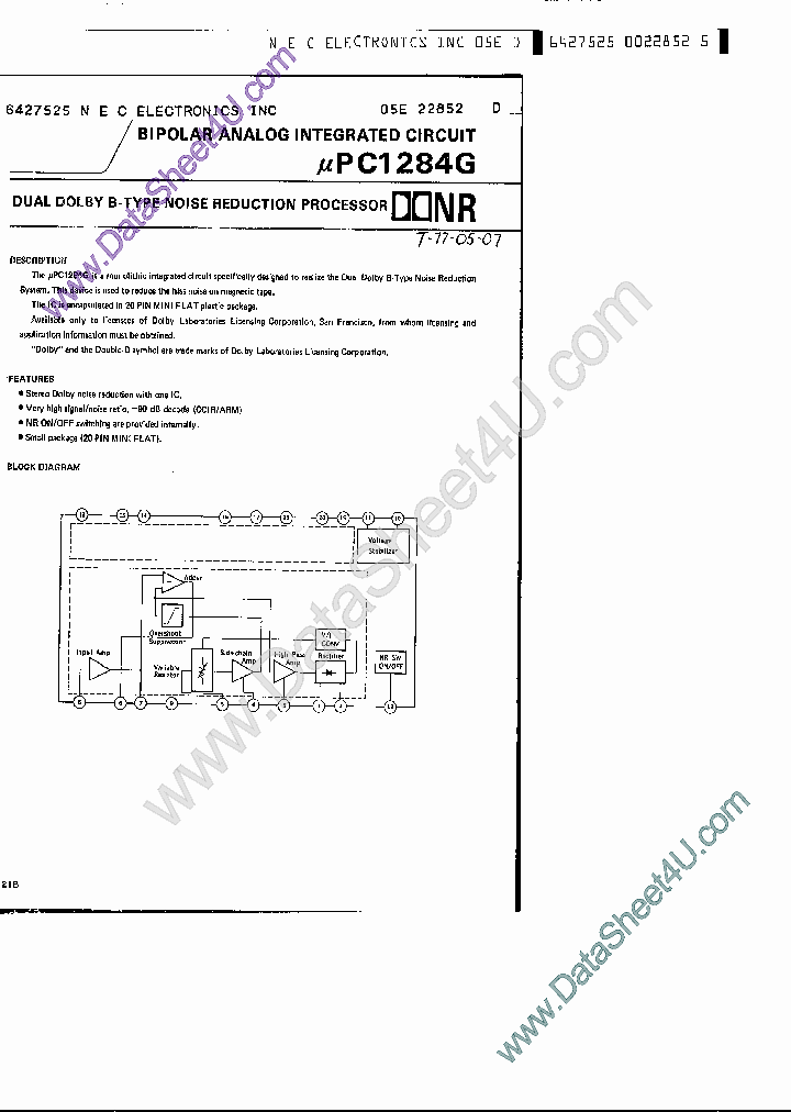 UPC1284G_408437.PDF Datasheet