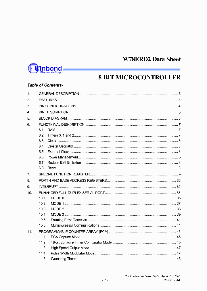 W78ERD2A40FN_410609.PDF Datasheet