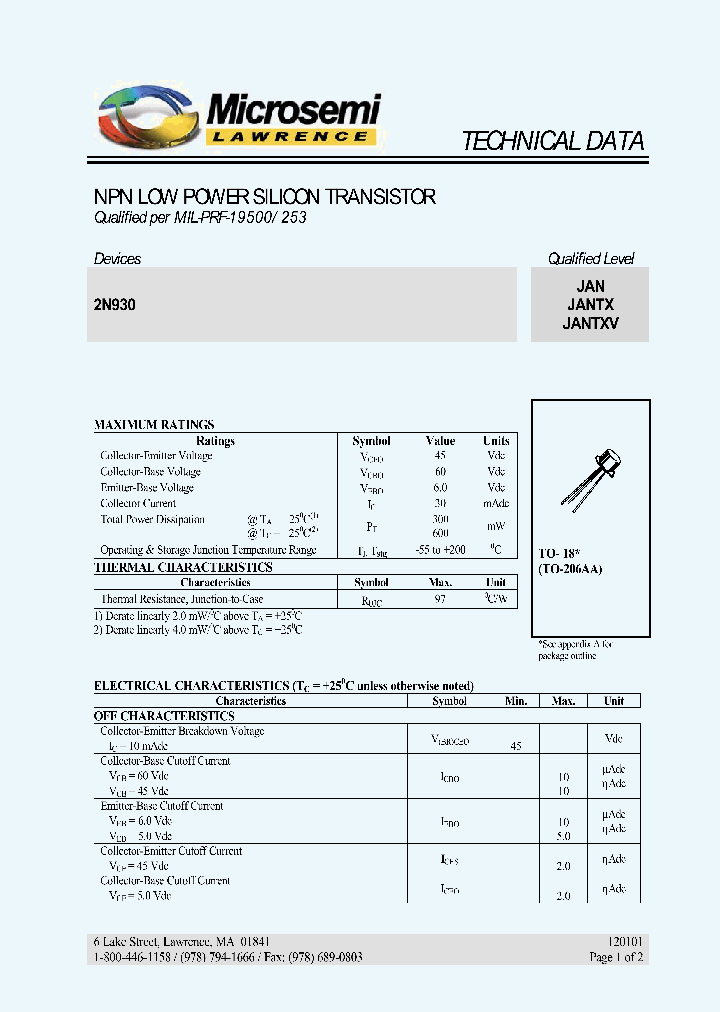 2N930_461140.PDF Datasheet