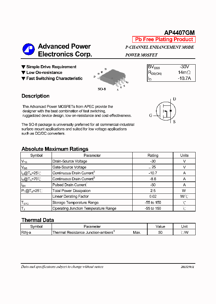 AP4407GM_460990.PDF Datasheet