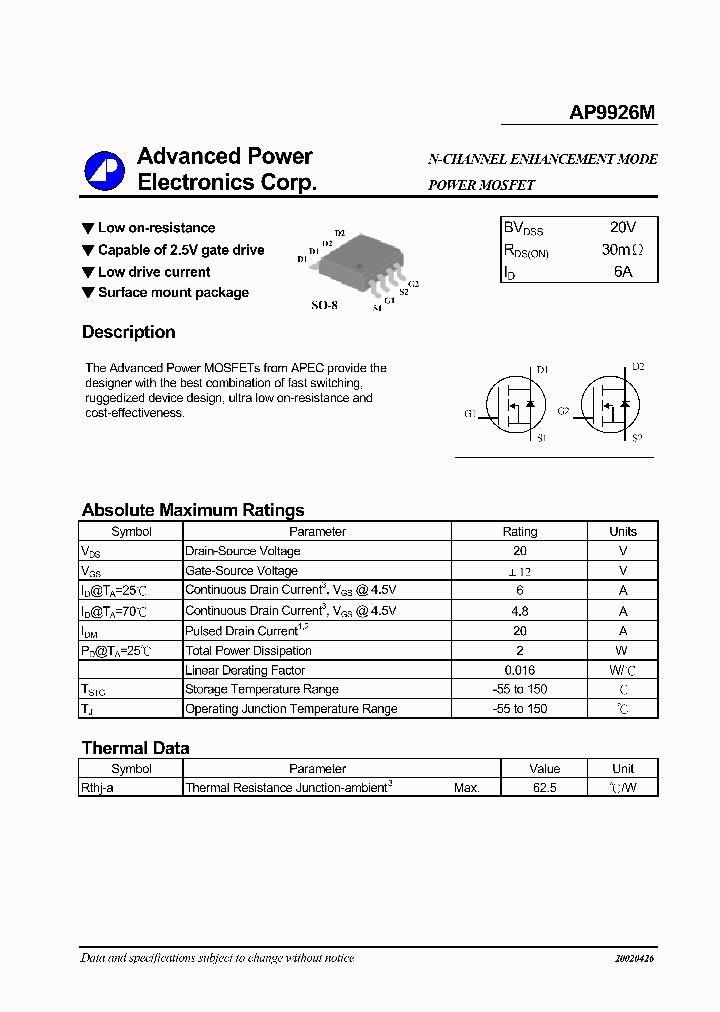 AP9926M_480319.PDF Datasheet