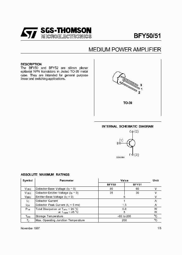 BFY50_439014.PDF Datasheet