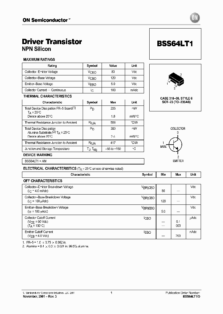 BSS64LT1_473077.PDF Datasheet