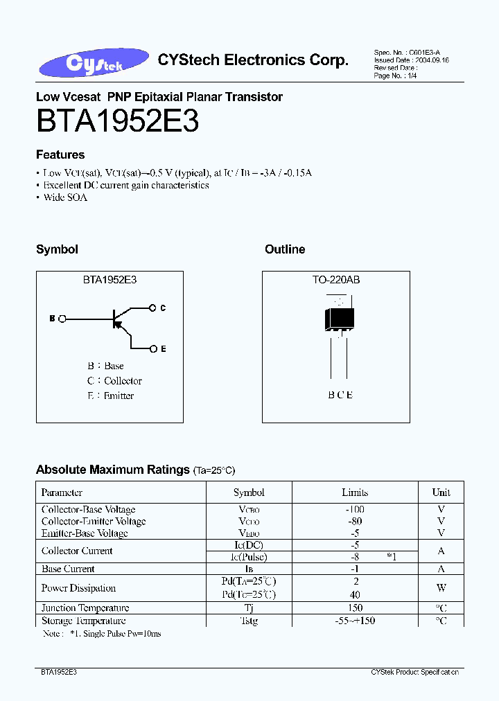 BTA1952E3_479761.PDF Datasheet