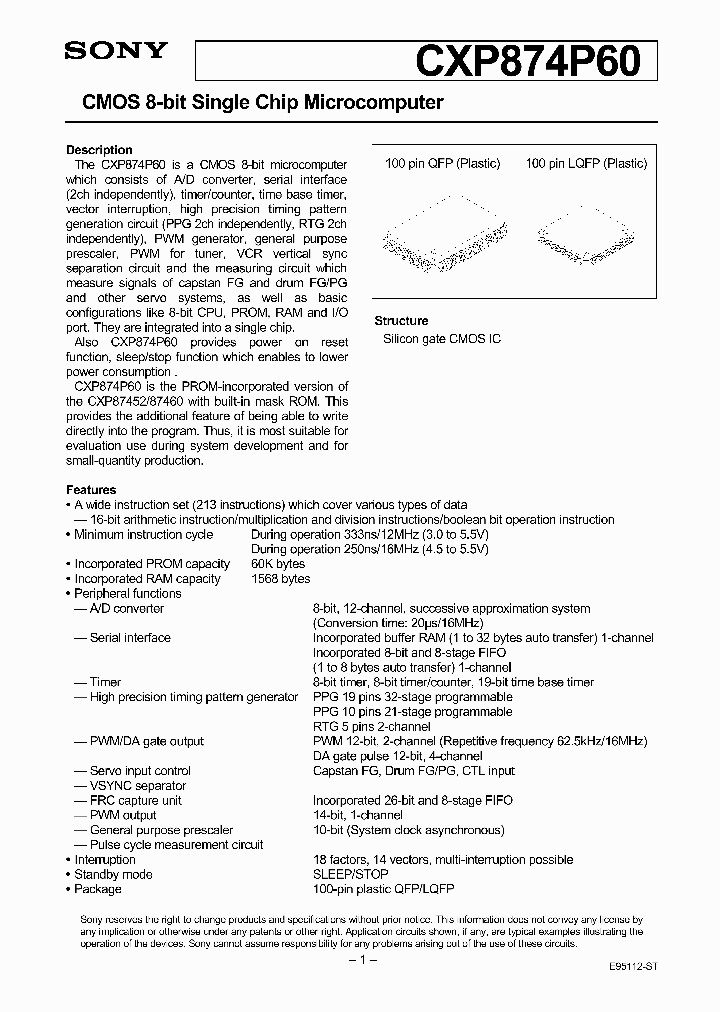 CXP874P60_476456.PDF Datasheet