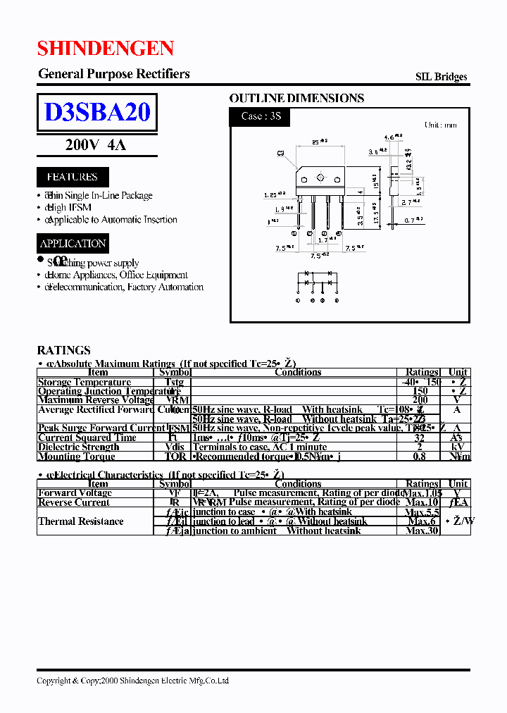 D3SBA20_195876.PDF Datasheet Download --- IC-ON-LINE
