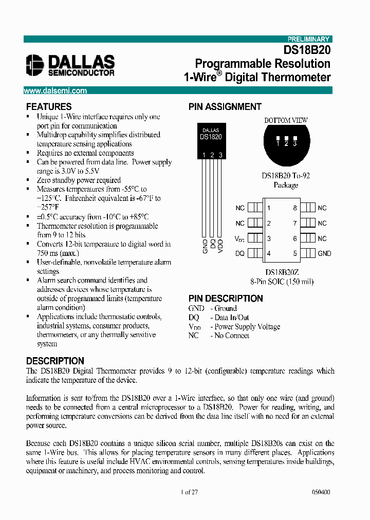 DS18B20_10462.PDF Datasheet