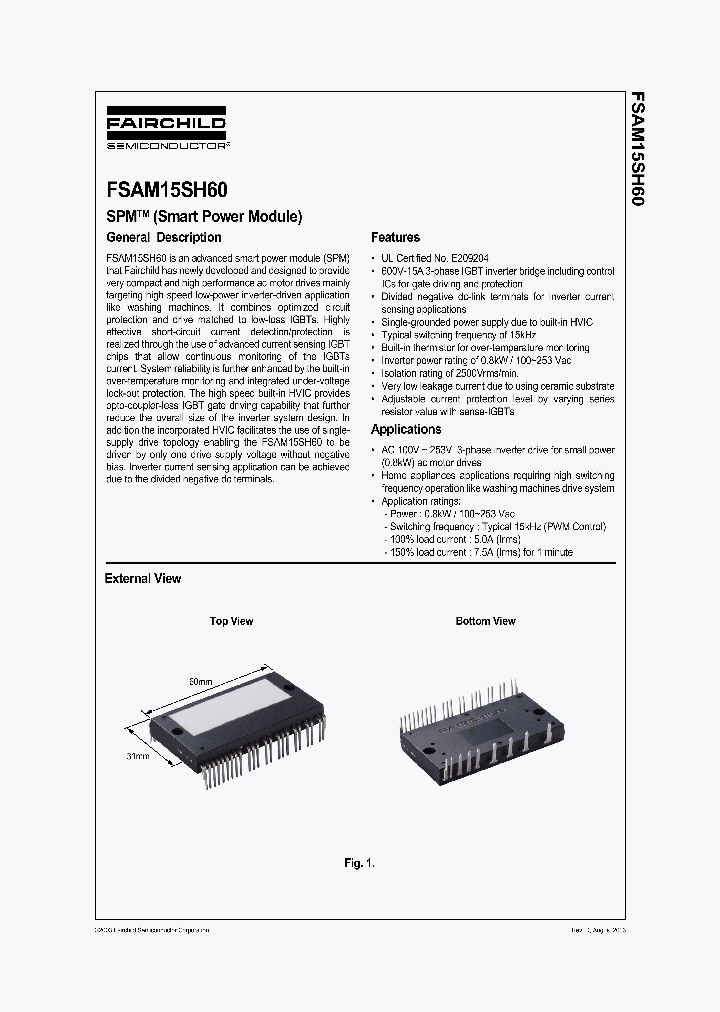 FSAM15SH60_451184.PDF Datasheet