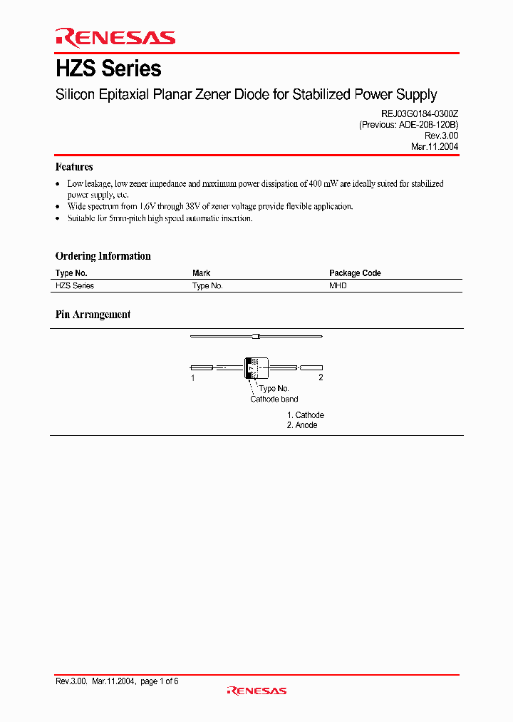 Hzs Pdf Datasheet Download Ic On Line