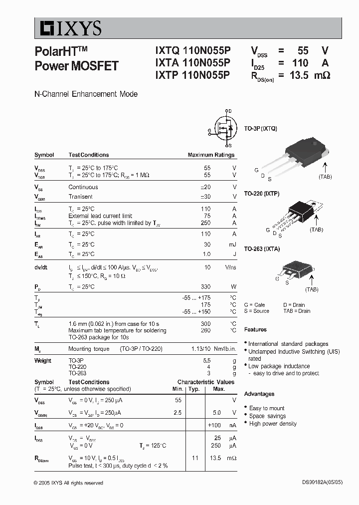 IXTA110N055P_455344.PDF Datasheet