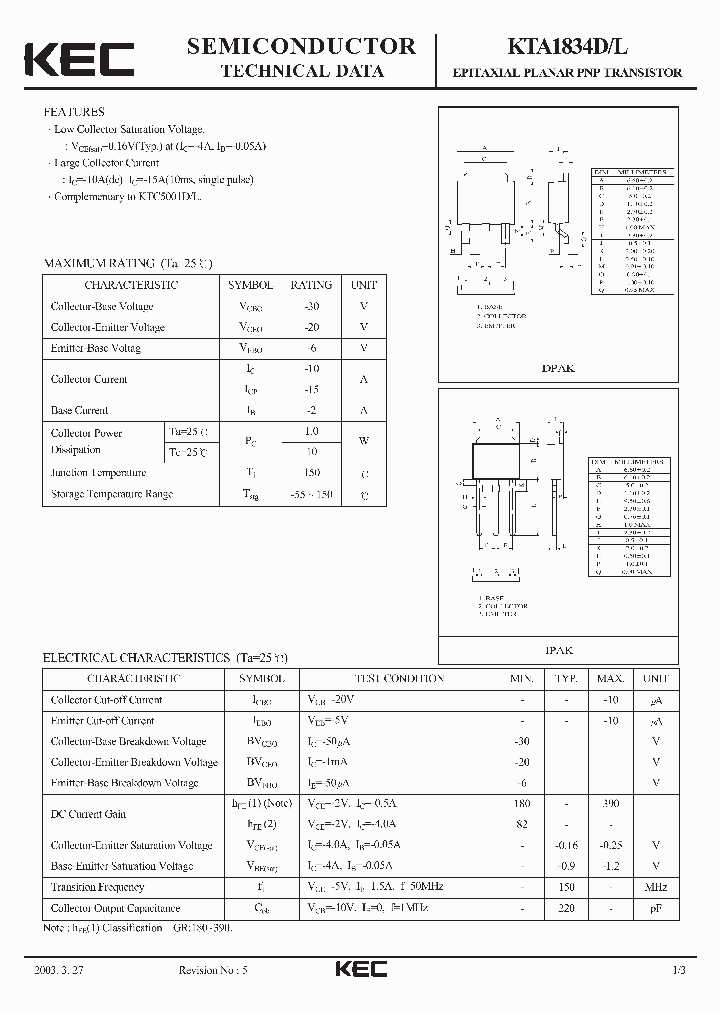 KTA1834_478787.PDF Datasheet