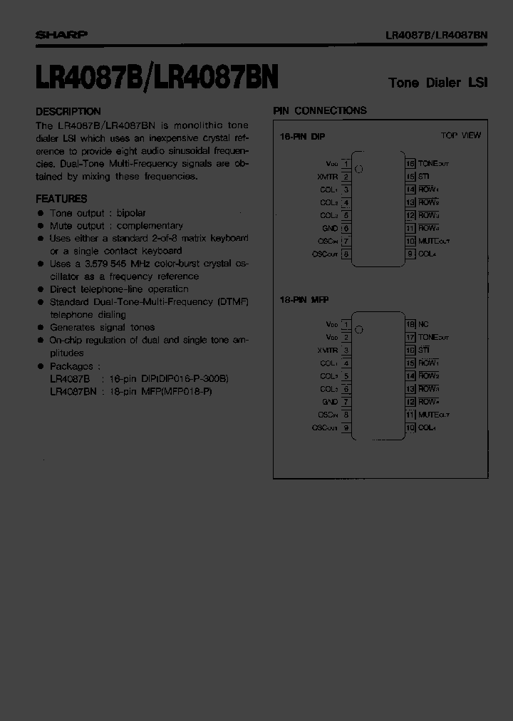 LR4087B_391938.PDF Datasheet Download --- IC-ON-LINE