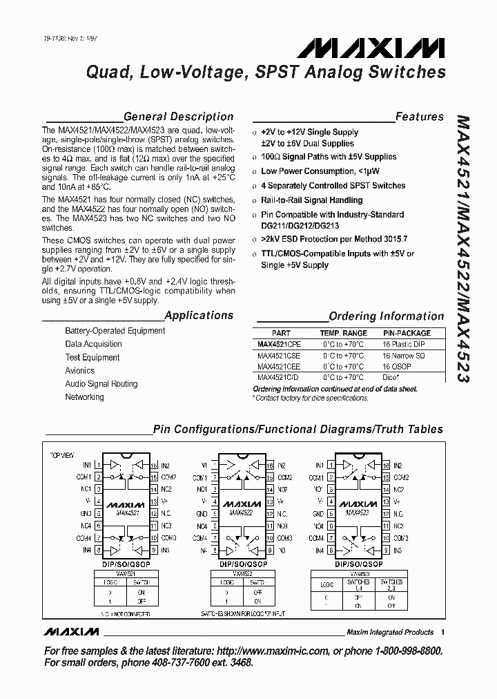 MAX4521MJE_475221.PDF Datasheet