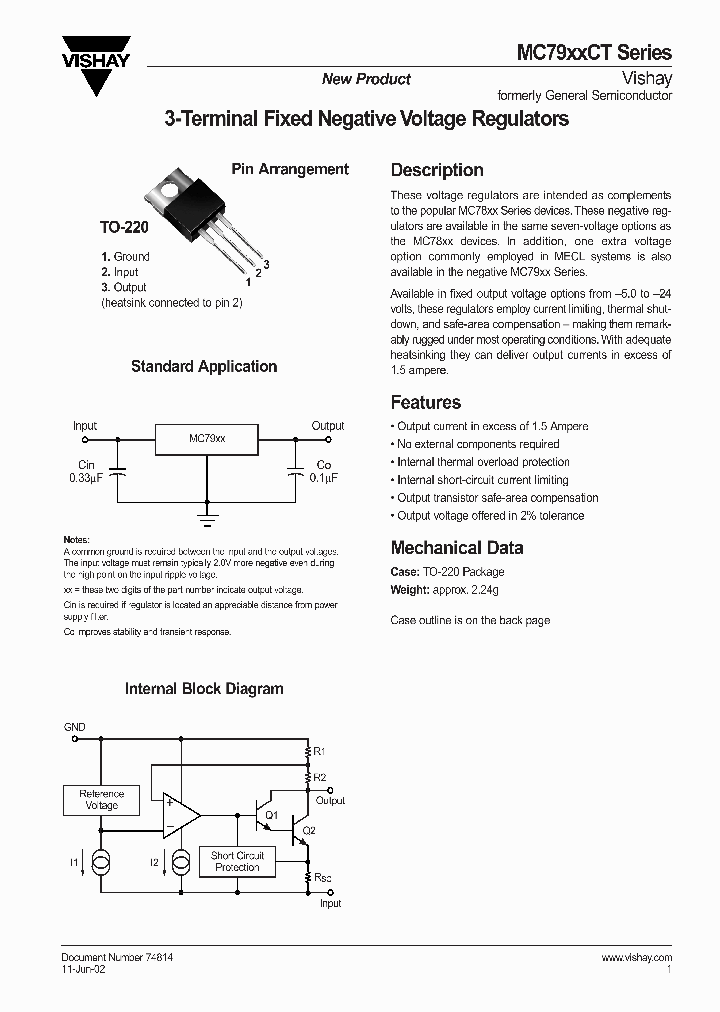 7905 стабилизатор схема включения MC7905CT_481070.PDF Datasheet Download --- IC-ON-LINE