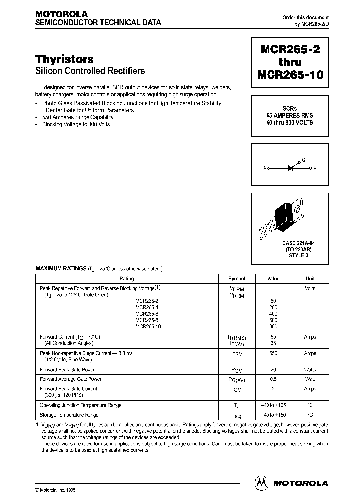 MCR265-2_478273.PDF Datasheet