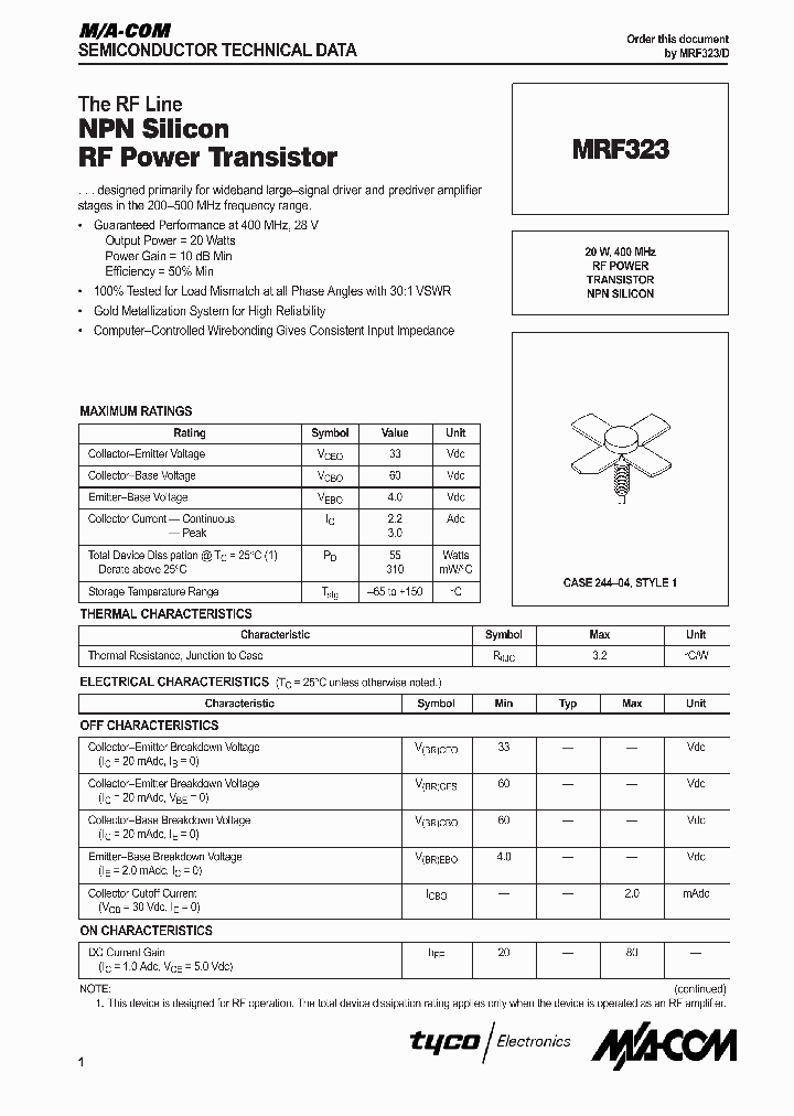 MRF323_465279.PDF Datasheet