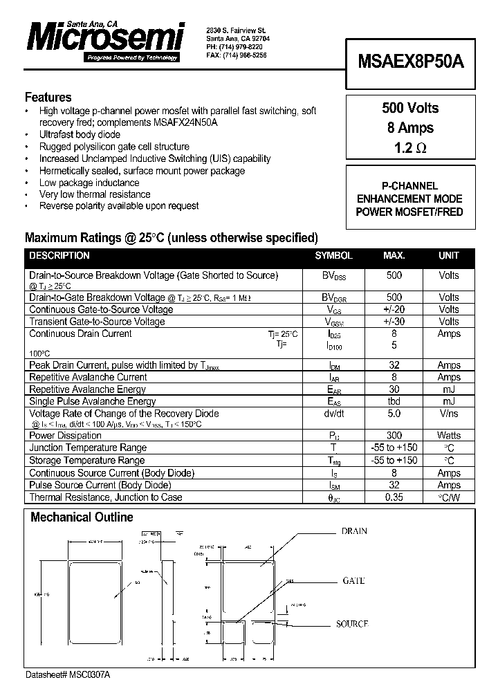 MSAEX8P50A_486657.PDF Datasheet