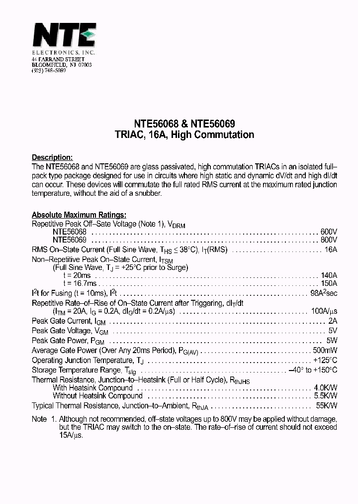 NTE56069_449802.PDF Datasheet