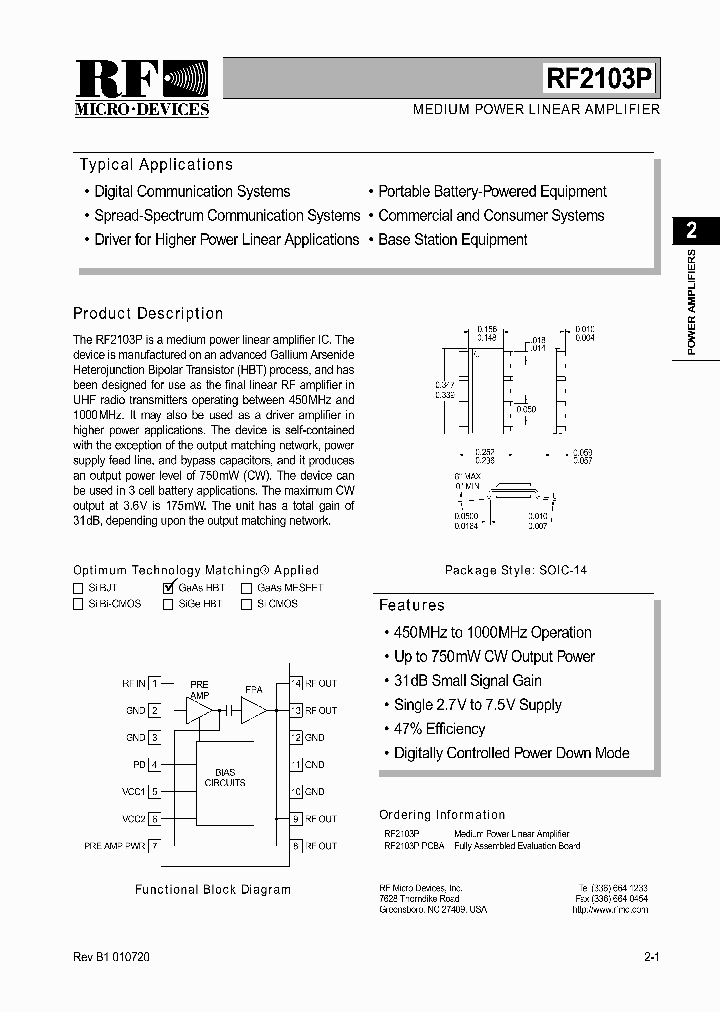 RF2103PPCBA_484288.PDF Datasheet