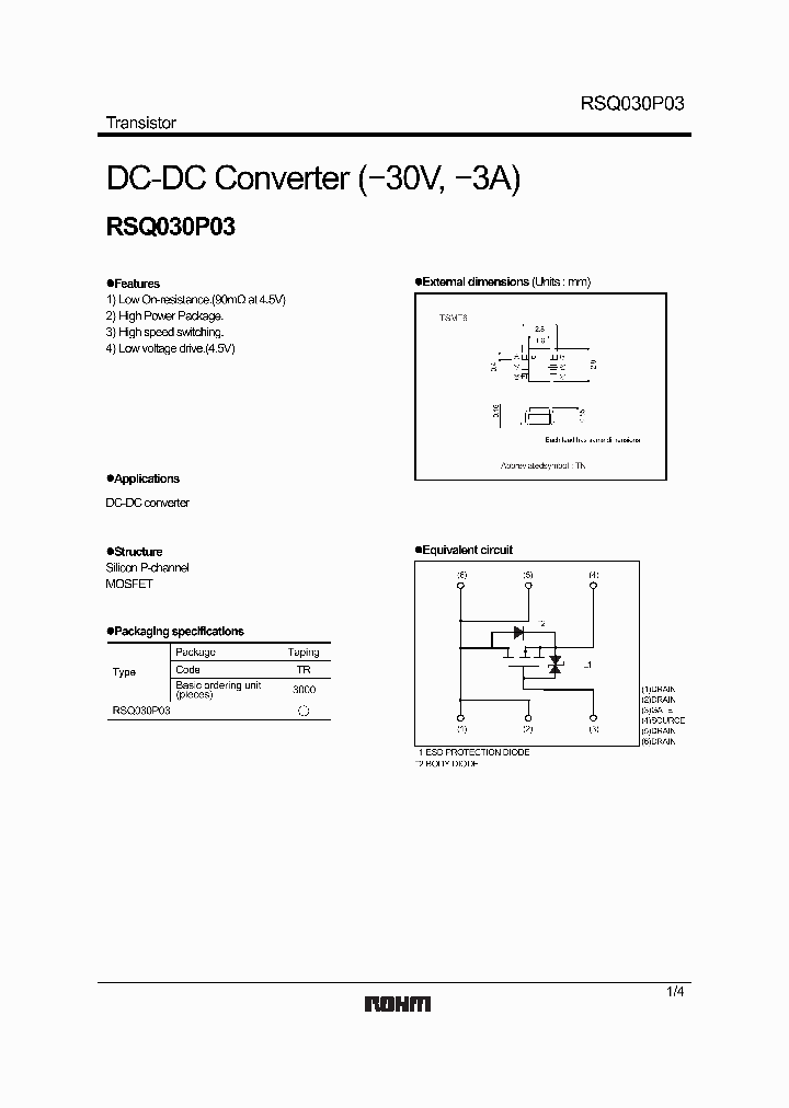 RSQ030P03_441605.PDF Datasheet