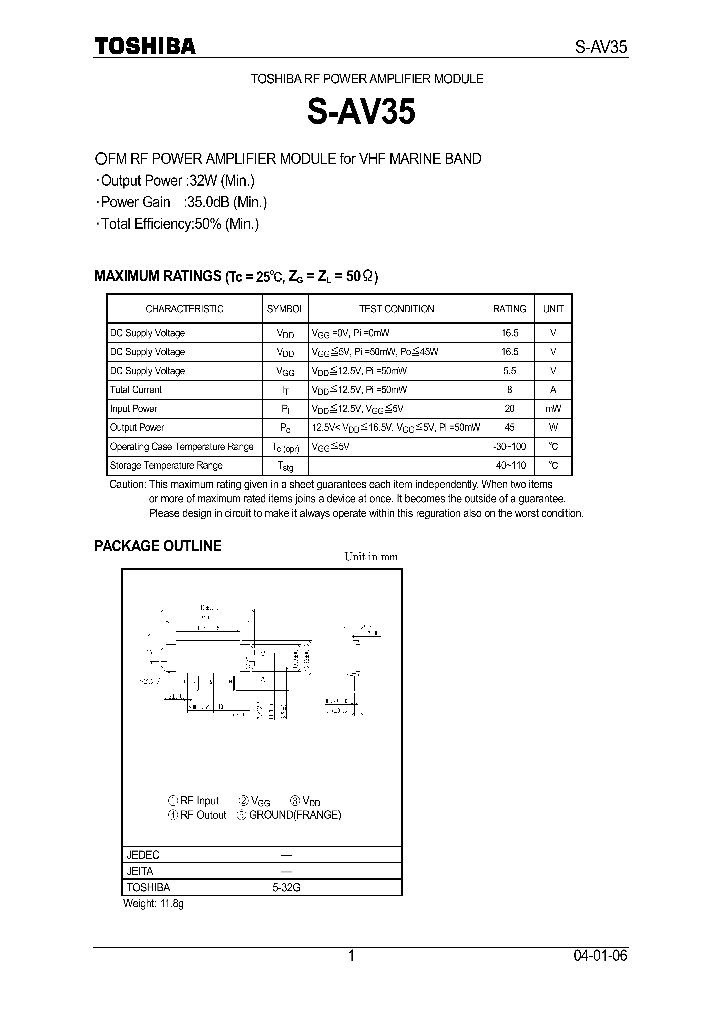S-AV35_453281.PDF Datasheet Download --- IC-ON-LINE
