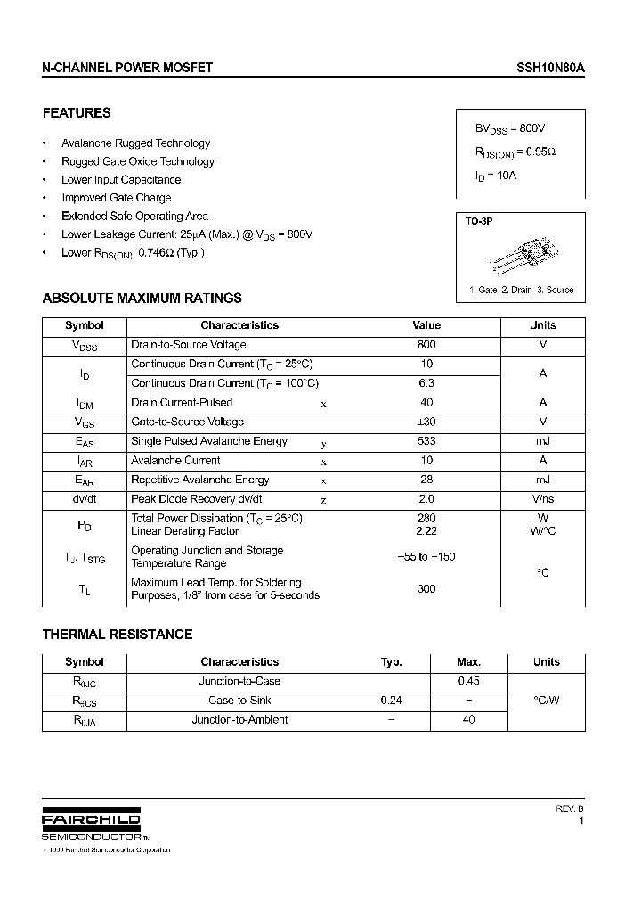 SSH10N80A_466530.PDF Datasheet