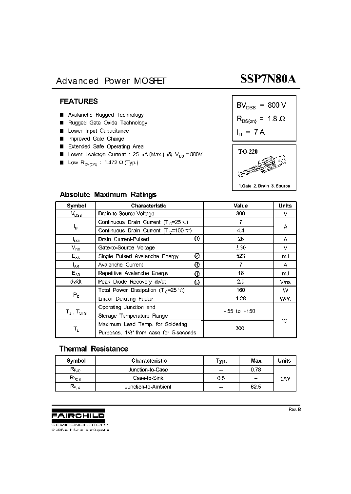 SSP7N80A_470683.PDF Datasheet