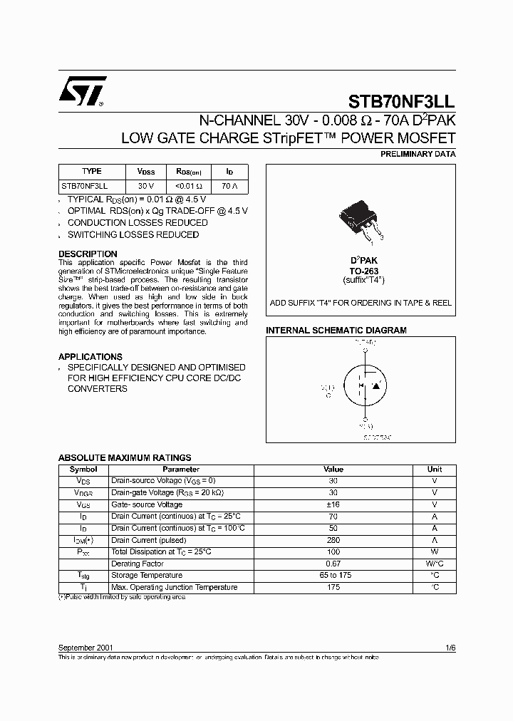 STB70NF3LL_443290.PDF Datasheet