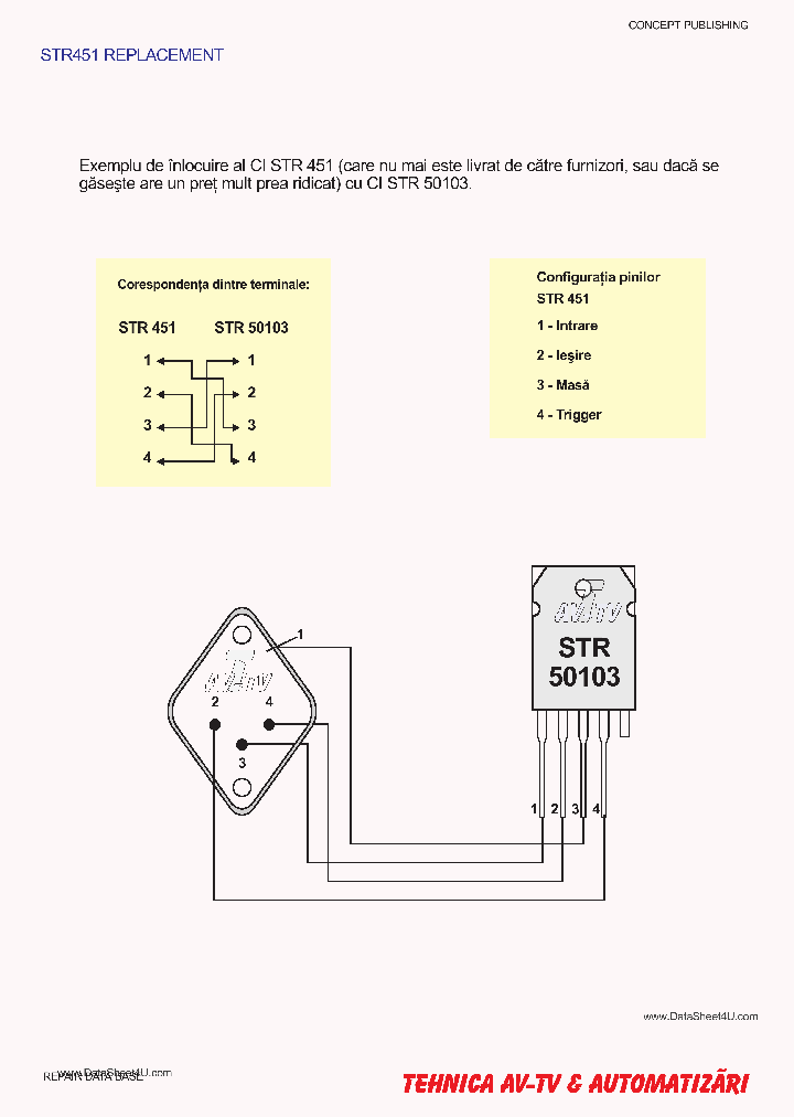 Str50103 схема включения характеристики микросхема STR451_477453.PDF Datasheet Download --- IC-ON-LINE