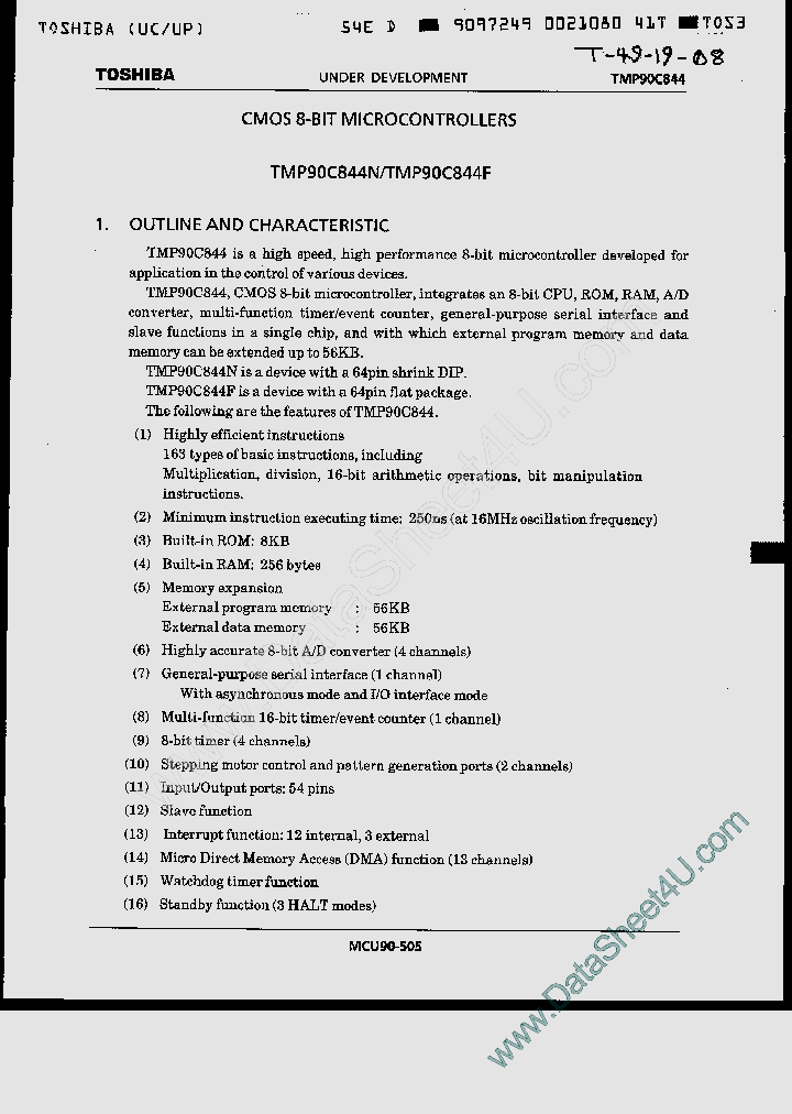 TMP90C844F_463375.PDF Datasheet