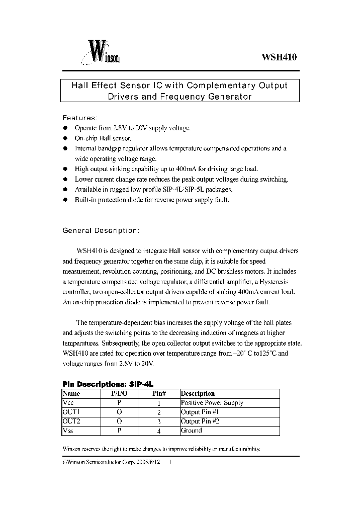 WSH410_445536.PDF Datasheet