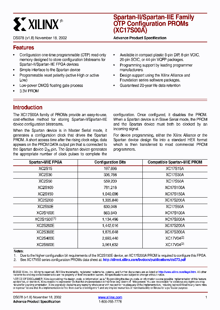 XC17S200APD8C_483112.PDF Datasheet