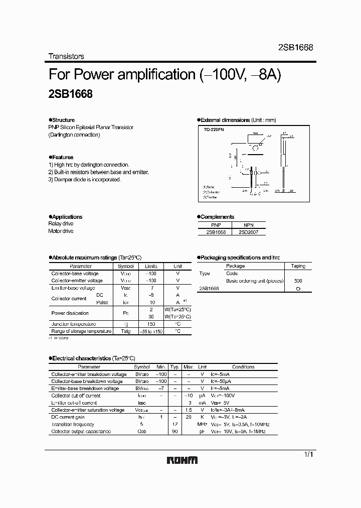 2SB1668_551485.PDF Datasheet