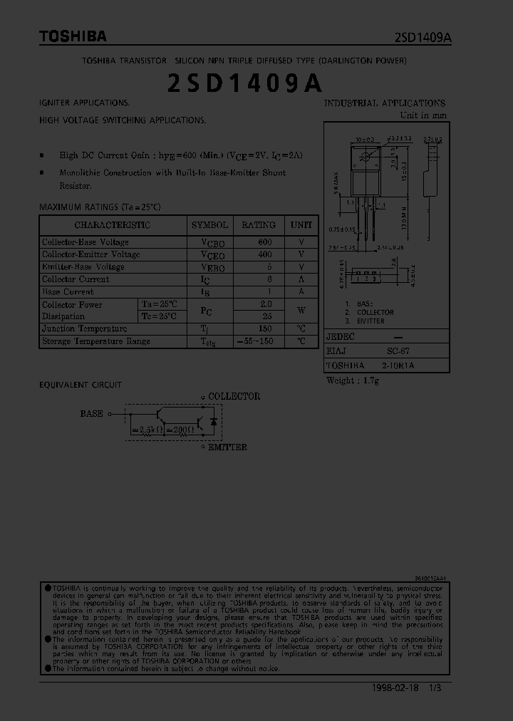 2SD1409A_499218.PDF Datasheet