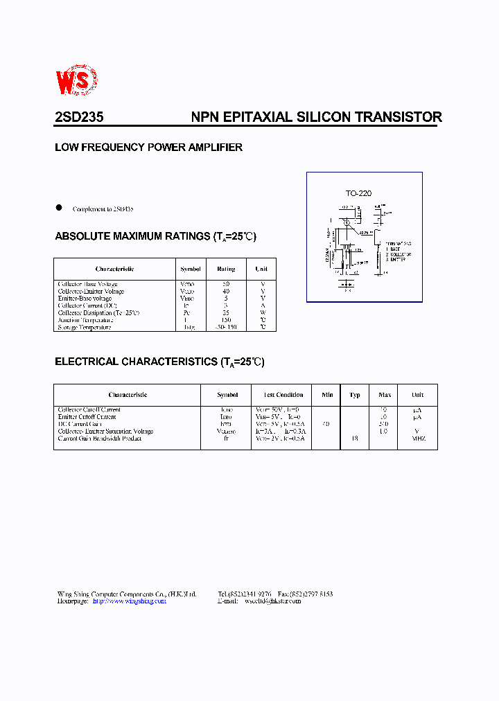 2SD235_540276.PDF Datasheet