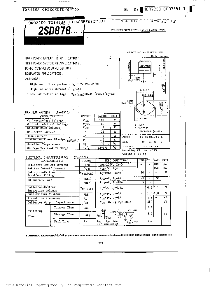 2SD878_494508.PDF Datasheet