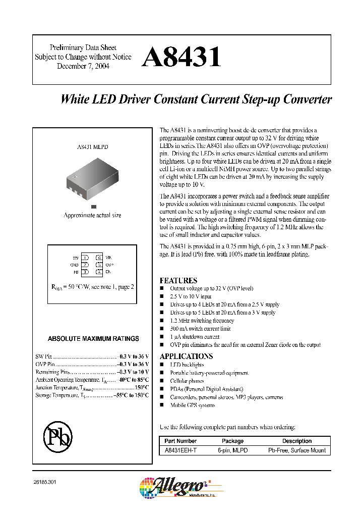 A8431_493020.PDF Datasheet