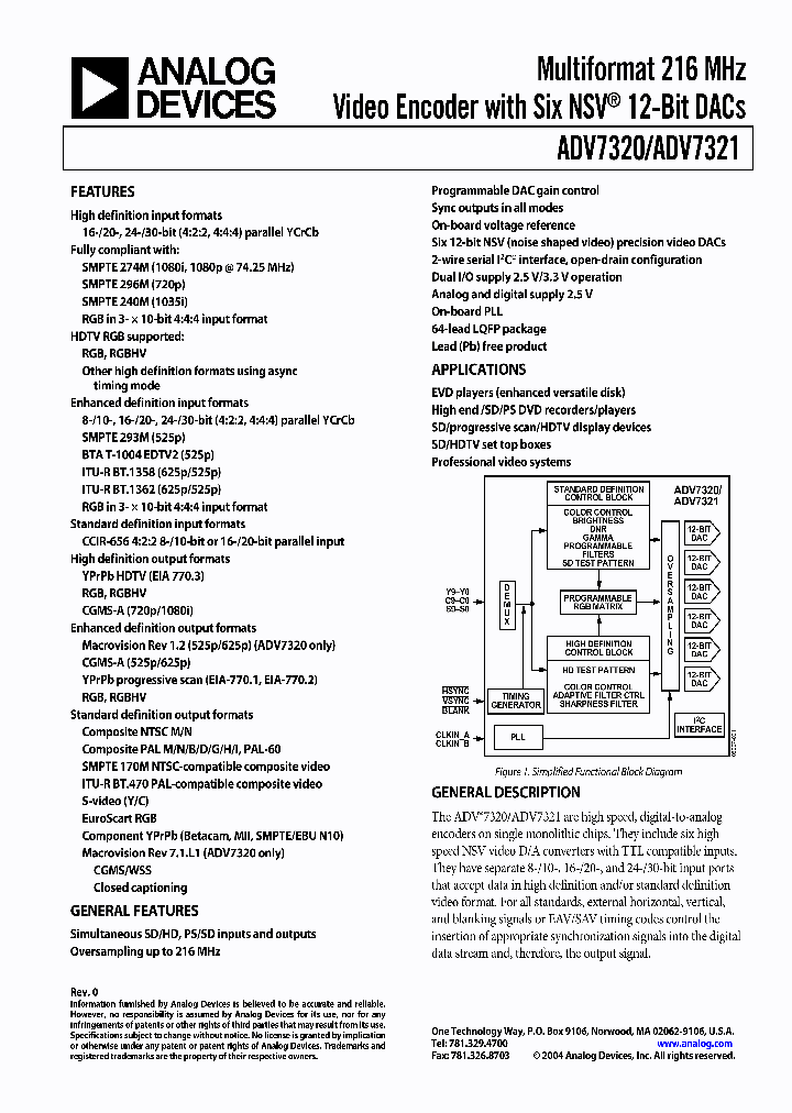 ADV7320KSTZ_550380.PDF Datasheet