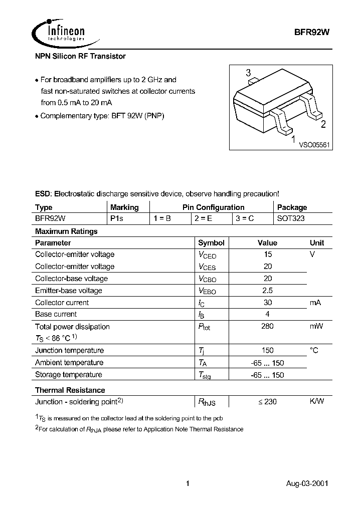BFR92W_542828.PDF Datasheet