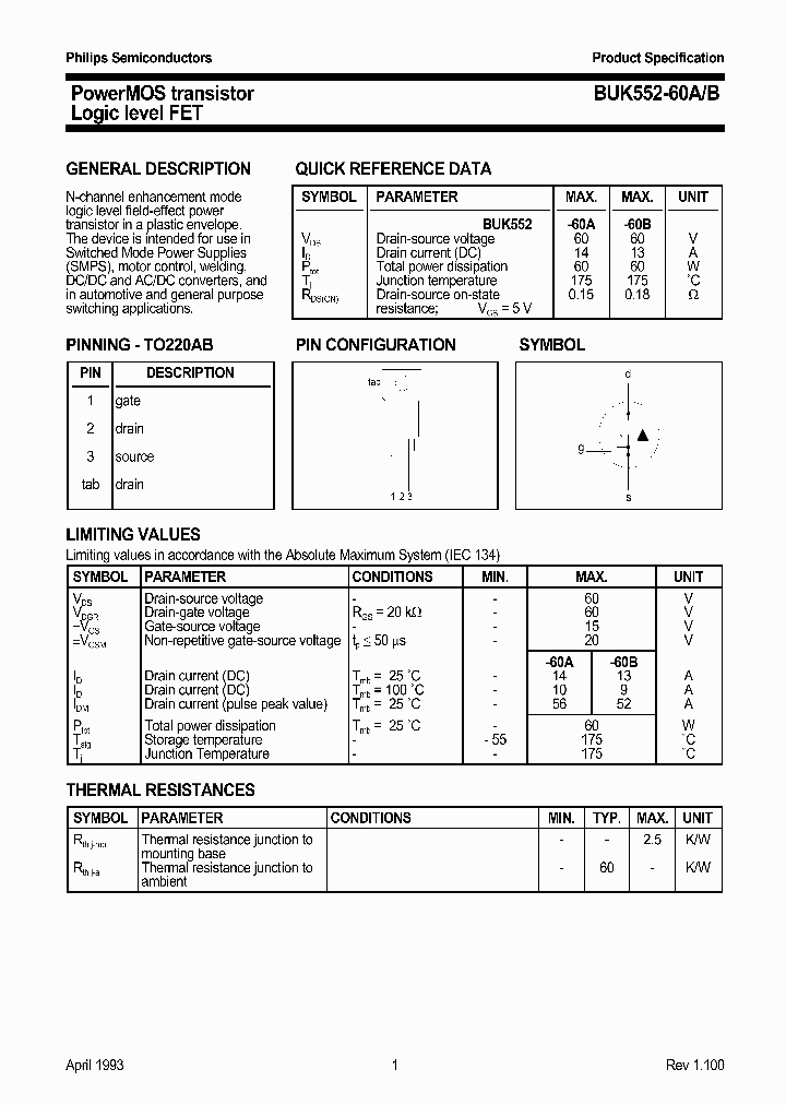 BUK552-60B_553285.PDF Datasheet