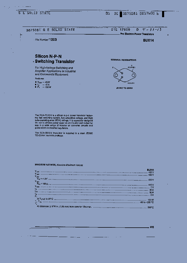 BUX14_552742.PDF Datasheet