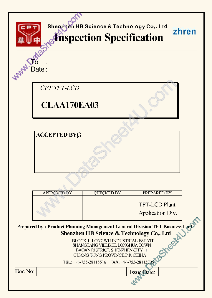 CLAA170EA03_523024.PDF Datasheet